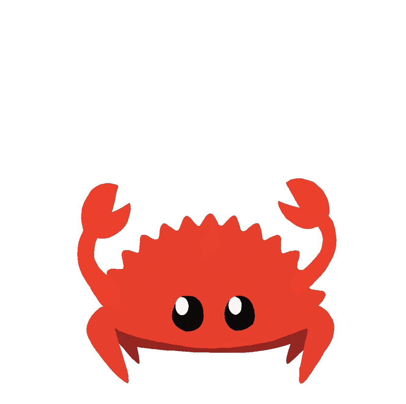excited crab
