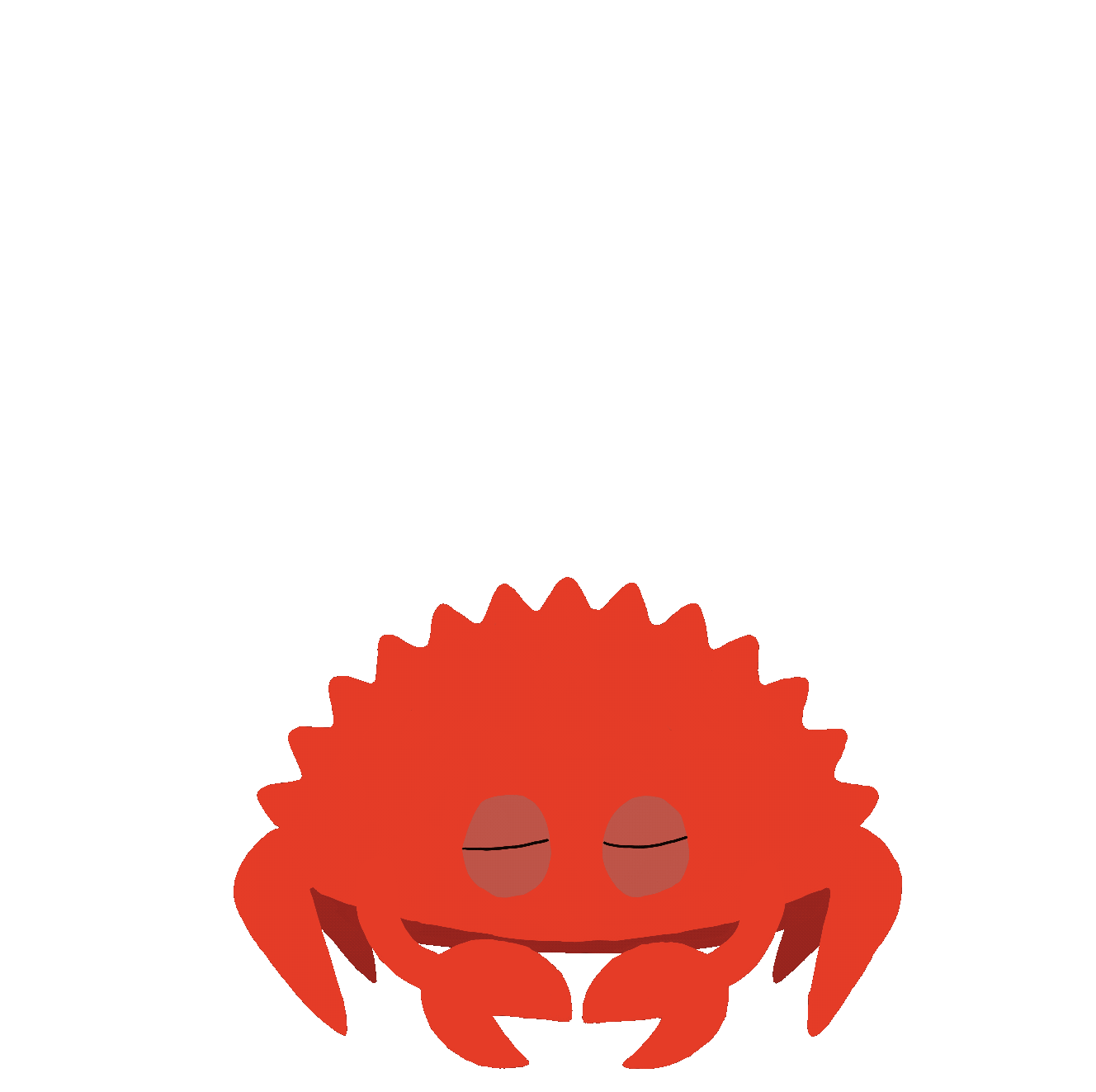 sleeping crab